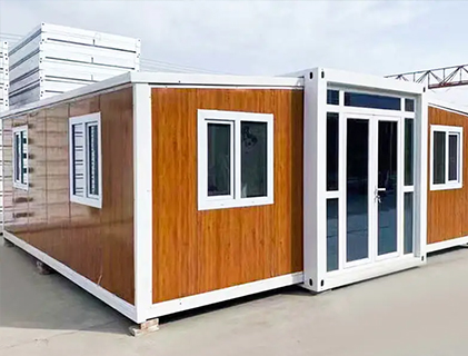 Casa de contêiner expansível de asa dupla